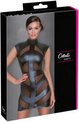 Cottelli Collection - fényes, testre simuló ruha (fekete) (27179051041) - szexaruhaz