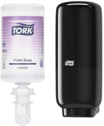 Tork fekete habszappan adagoló Intuition szenzorral + 6x Luxus habszappan