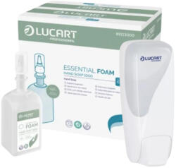 Lucart Professional Lucart Essential semleges illatú habszappan x12 + Identity adagoló csomag
