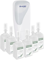 Lucart Professional Lucart Classic 15.000 kézmosás habszappan kezdő csomag - 6db Essential Habszappan + 1db Adagoló