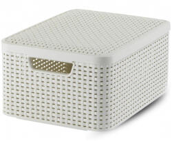Curver Style M-es Méretű Rattan Kosár Fedéllel 18L (205848)