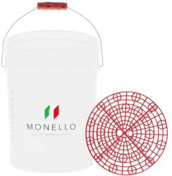 Monello Secchio Autókozmetikai vödör piros szeparátorral