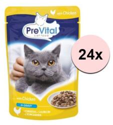 PreVital PreVital Cat Capsule cu pui în sos 24 x 100 g