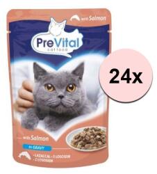 PreVital PreVital Cat Capsule cu somon în sos 24 x 100 g