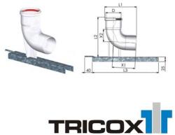 TRICOX ABK20 alu bekötő könyök 80mm tartósínnel (ABK20)