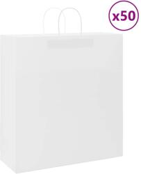 vidaXL 50 db fehér kraft papírzacskók fogantyúkkal 45x17x48 cm (4101611)