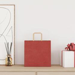 vidaXL 250 db piros papírzacskók fogantyúkkal 26x17x25 cm (4101983)