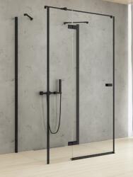 NEW TRENDY Reflexa Black zuhanykabin 90x70 cm négyszögletes fekete matt/átlátszó üveg EXK-5009