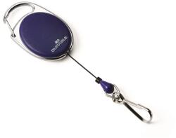 Durable Névjegykártyatartó kihúzható karabineres, Durable with Snap Hook sötétkék (832707) - tonerpiac