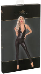 Noir - salopetă cu bretele la gât (neagră) - XL