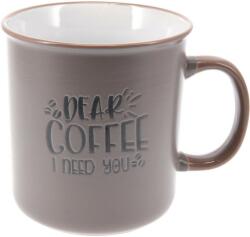 4home Coffee kőagyag bögre szürke, 710 ml