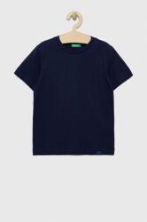 Benetton gyerek pamut póló sötétkék, sima - sötétkék 122 - answear - 4 390 Ft