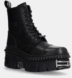 New Rock bőr bakancs fekete, női, platformos, M-WALL083CCT-S9 - fekete Női 39