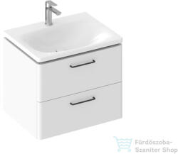 RAVAK SD BALANCE II 60 cm-es 2 fiókós szekrény, fehér, fekete foganytúval X000001814SETB (X000001814SETB)