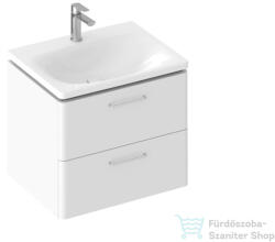 RAVAK SD BALANCE II 60 cm-es 2 fiókós szekrény, fehér, króm foganytúval X000001814SETC (X000001814SETC)