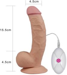  Letapasztható, távirányítós realisztikus vibrátor 20 cm - 8.5" The Ultra Soft Dude - Vibrating