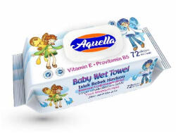 Aquella Baby Nedves Törlőkendő Vitaminos Zárókupakos 72db (8697975148848)