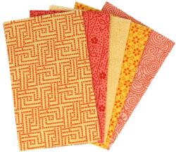 Tissu de Marie fat quarter csomag, 5 db patchwork pamutvászon, 50 x 57 cm/db, Amorous amber, 96591