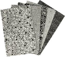 Tissu de Marie fat quarter csomag, 5 db patchwork pamutvászon, 50 x 57 cm/db, Original Onyx, 96599