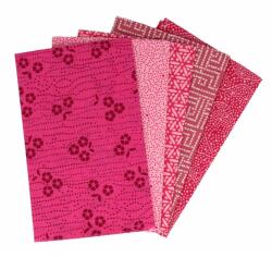 Tissu de Marie fat quarter csomag, 5 db patchwork pamutvászon, 50 x 57 cm/db, Mystical Magenta, 96588