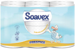 Paperdi Toalettpapír 3 rétegű kistekercses 100% cellulóz 170 lap/tekercs 12 tekercs/csomag Soavex Maxi Prestige_Paperdi (ID8S170F12) - iroszer24