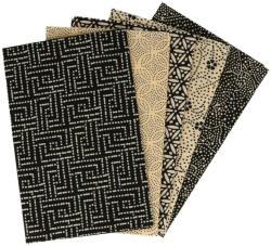 Tissu de Marie fat quarter csomag, 5 db patchwork pamutvászon, 50 x 57 cm/db, Mysterious Midnight, 96600