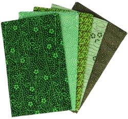Tissu de Marie fat quarter csomag, 5 db patchwork pamutvászon, 50 x 57 cm/db, Enchanted Emerald, 96593