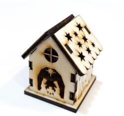  Natúr fa kicsi házikó, mérete: 4, 2x4, 5x5, 5 cm