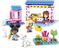 Mattel Set de constructie Mega Construx Barbie Farmers Market, 90 piese si 15 accesorii (HDJ85)