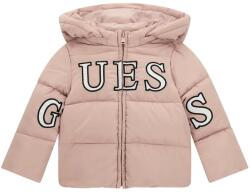 GUESS Зимно яке за мини момиче в розов цвят с голям надпис Guess