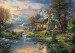 Schmidt Spiele - Puzzle Thomas Kinkade: Într-un paradis natural - 1 000 piese Puzzle