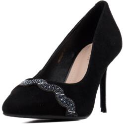 Epica Pantofi dama eleganti, piele naturala intoarsa, HMHM00039 01-I, negru