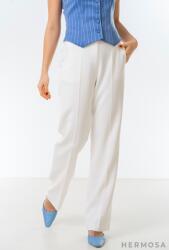 Hermosa Pantaloni Albi Maruka cu Betelie Dubla si Cordon