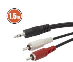 Cablu RCA / JACKfisa 2 x RCA-fisa 3, 5 st JACK1, 5 m (20122)