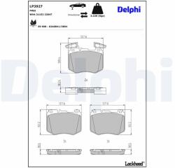 DELPHI set placute frana, frana disc DELPHI LP3927 (LP3927)