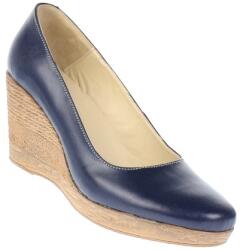 GKR Ciucaleti OFERTA marimea 37, 40- Pantofi dama, casual, bleumarin, din piele naturala, cu platforma de 7 cm Mara - LP3550BL