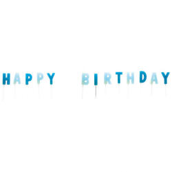 Amscan Свещи Happy Birthday - сини