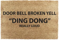 Artsy Mats Covoraș de intrare din fibre de nucă de cocos 40x60 cm Yell Ding Dong - Artsy Doormats Pres