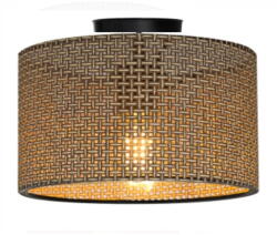 Squid Lighting Plafonieră maro cu abajur textil ø 38 cm Goza - Squid Lighting