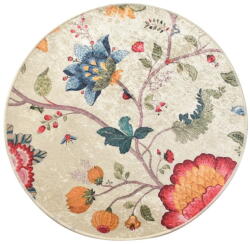 Foutastic Covoraș de baie gri din catifea ø 100 cm Vintage Flower - Foutastic Covor baie