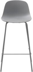 Unique Furniture Scaun de bar gri din plastic (înălțime șezut 67, 5 cm) Whitby - Unique Furniture