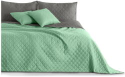 DecoKing Cuvertură cu 2 fețe din microfibră DecoKing Axel, 200 x 220 cm, verde-gri