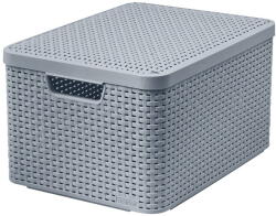Keter Cutie de depozitare gri din plastic cu capac 33x44, 5x25 cm Style - Curver