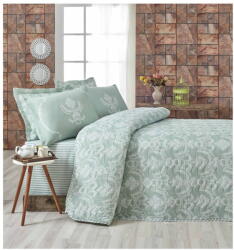 Mijolnir Set cuvertură matlasată și 2 fețe de pernă Mijolnir Pure Water Green, 200 x 220 cm