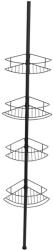 WENKO Raft telescopic de colț pentru cabina de duș Wenko Dolcedo, 23 x 31 cm, negru