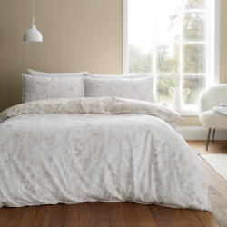 Bianca Lenjerie de pat bej din flanelă pentru pat dublu 200x200 cm Floral Toile - Bianca Lenjerie de pat