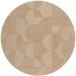 Flair Rugs Covor bej rotund din lână ø 160 cm Gigi - Flair Rugs Covor