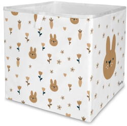 Butter Kings Organizator de jucării pentru copii alb din material textil 32x32x32 cm Sweet Bunnies - Butter Kings