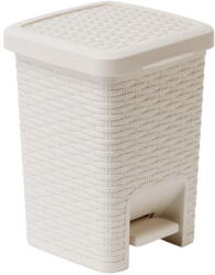 Addis Coș cu pedale pentru baie Addis Rattan Pedal Bin Calico, 6 l, crem