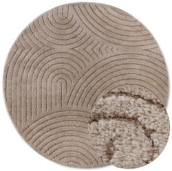 Elle Decoration Covor bej rotund ø 160 cm Panglao New York Taupe - Elle Decoration Covor